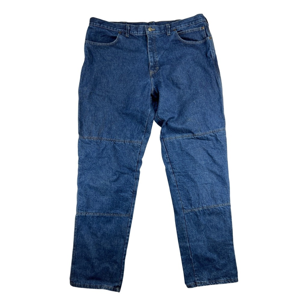 VTG Draggin Jeans Men 42x34 Motorcycle Riding KEVLAR Lined Denim Double Knee USA